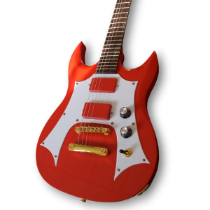 Custom Made Eye Style Fire Engine Red 6 Strings Electric Guitar - Image 3