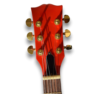 Custom Made Eye Style Fire Engine Red 6 Strings Electric Guitar - Image 5