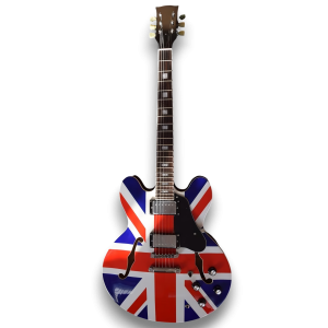 Custom Made Union Jack 335 Style 6 Strings Electric Guitar - Image 2