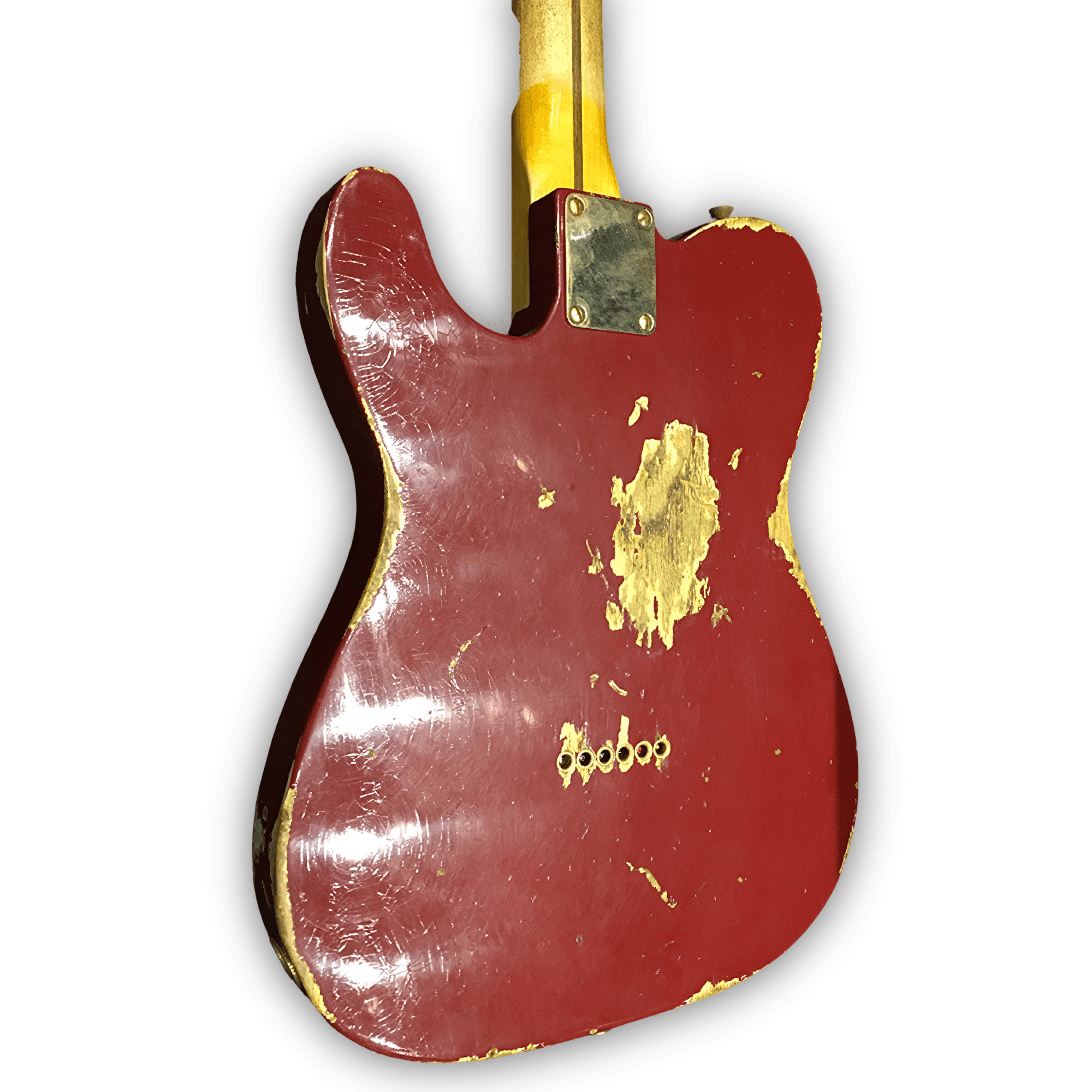Custom Made Heavy Aged Red Relic Tele Style 6 Strings Electric Guitar - Image 3