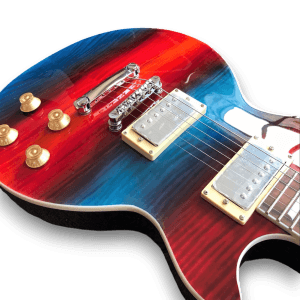 Custom Made LP Style  Aurora Borealis Flame Maple Top Electric Guitar - Image 5