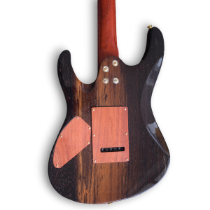 Custom Made Faded Trans Green Burst Finish Waterfall Burl Maple Carve Top Electric Guitar - Image 7