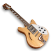 Custom Made Semi-Hollow 370 12 Style Mapleglo Natural Wood 6 String Electric Guitar