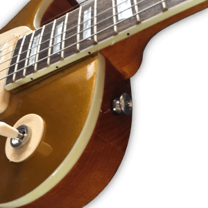 Custom Made LP Style P90 Pickup Gold Top Left Handed Electric Guitar - Image 3
