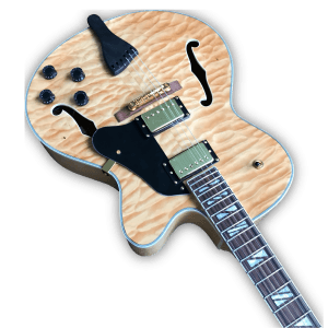 Custom Made Quilted Maple Top Natural Finish Style 6 Strings Electric Guitar - Image 3