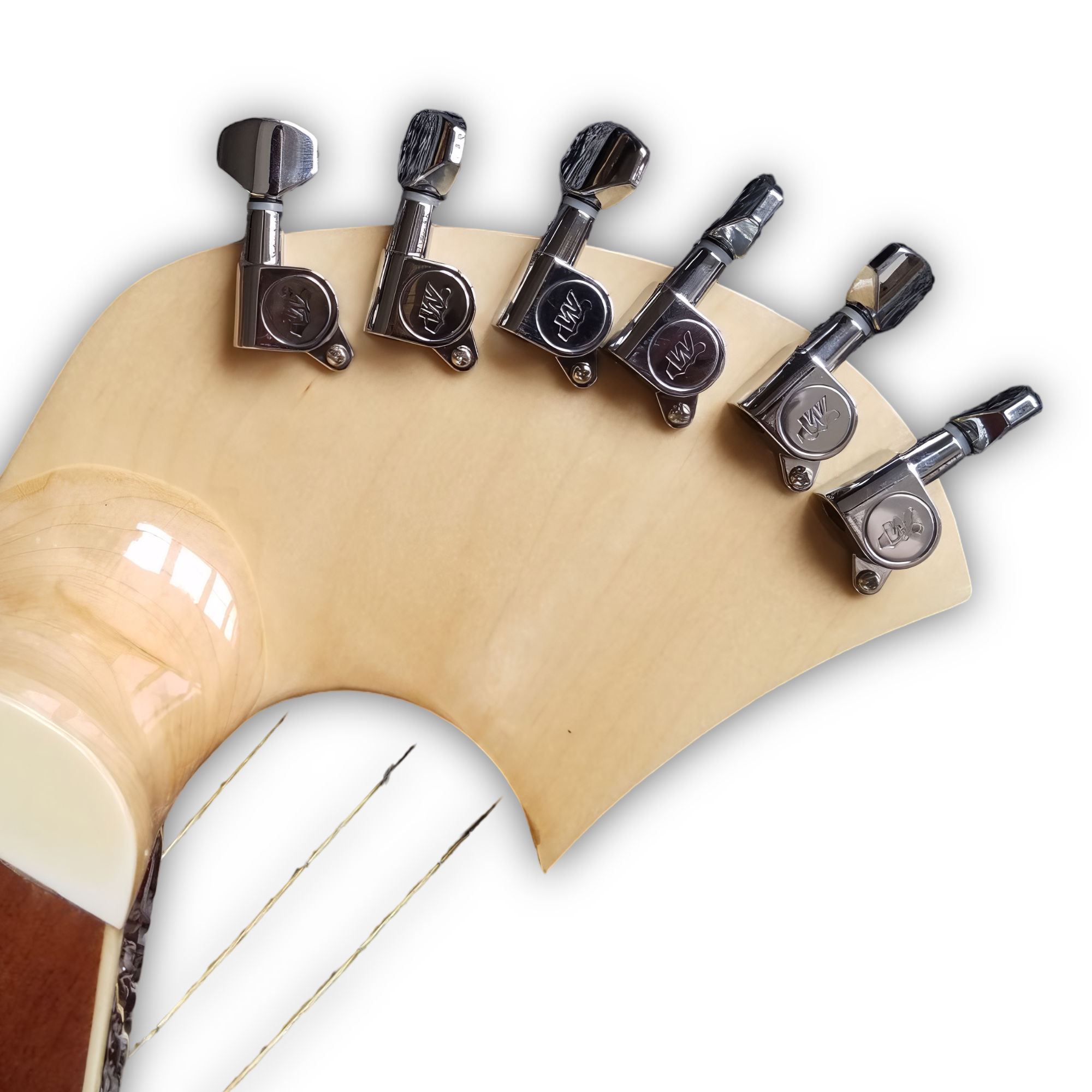 Custom Made Maple Wood Harp Guitar Double Neck Eclipse Acoustic Guitar - Image 4