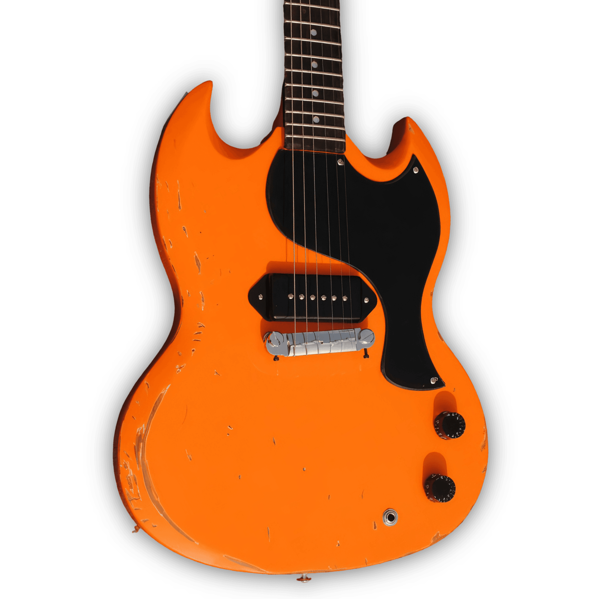 Custom Made Relic Orange SG Junior Style 6 Strings Electric Guitar