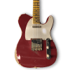 Custom Made Aged Cimarron Red Heavy Relic Tele Style 6 Strings Electric Guitar