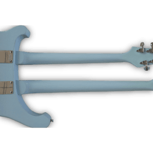 Custom Made Double Neck Sky Blue 4080 Style 4 Strings Bass & 6 Strings Electric Guitar - Image 7
