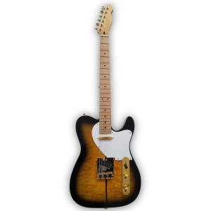 Custom Made Merle Haggard Two-Color Sunburst Tele Style Quilted Maple Top Electric Guitar