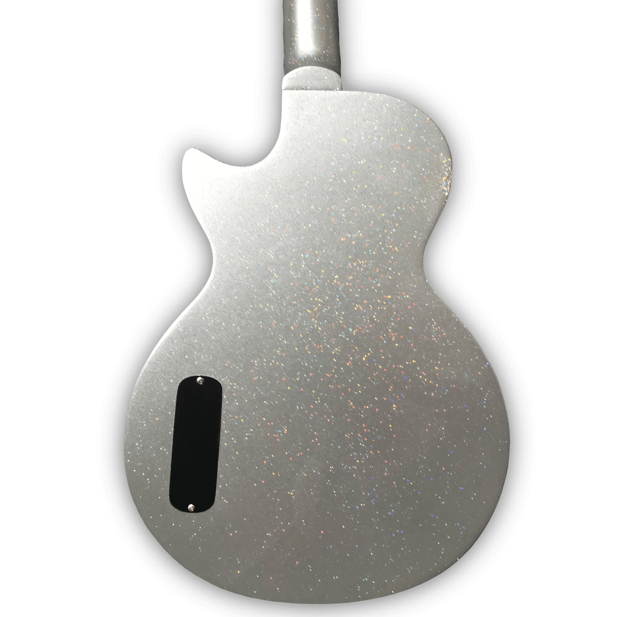 Custom Made Silver Sparkle P90 Pickups Single Cut LP Junior Style 6 Strings Electric Guitar - Image 6