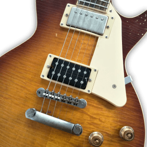 Custom Made Relic Aged Cherry Sunburst Flame Maple Top LP Style 6 Strings Electric Guitar - Image 2