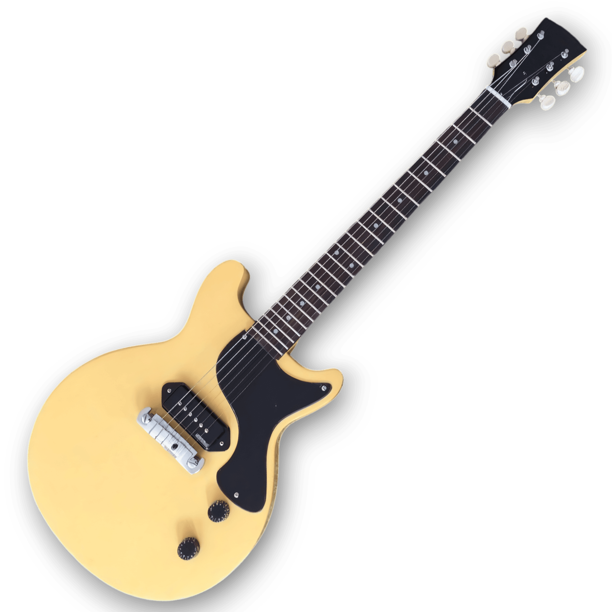 Custom Made Double Cut TV Yellow P90 Pickups LP Junior Style 6 Strings Electric Guitar