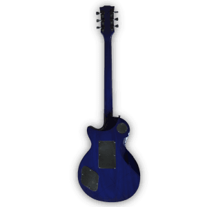 Custom Made LP Style Ocean Blue Fade Quilted Maple Top Electric Guitar - Image 3