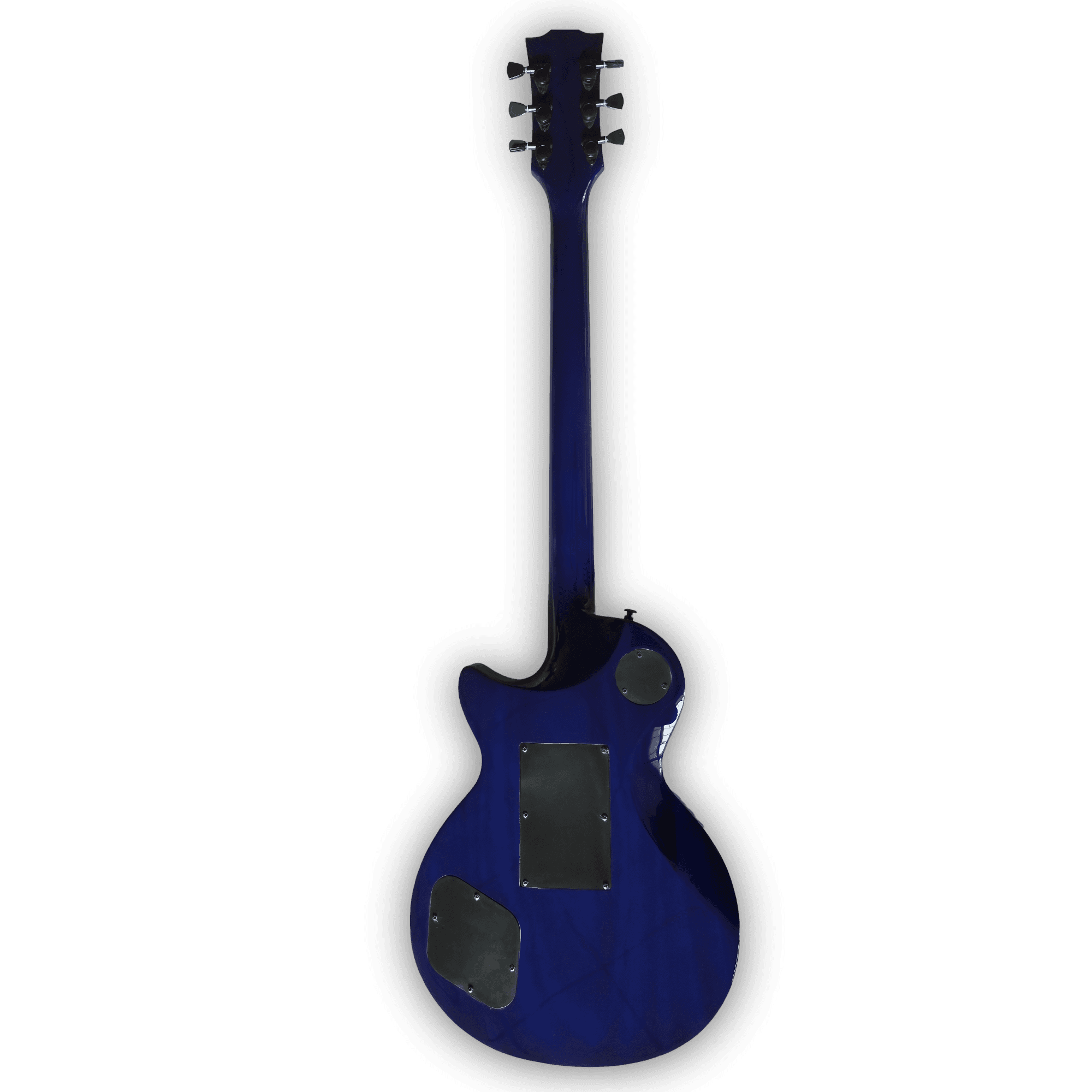 Custom Made LP Style Ocean Blue Fade Quilted Maple Top Electric Guitar - Image 3