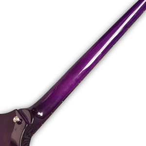 Custom Made Trans Purple Flying V Style 4 Strings Electric Bass - Image 6