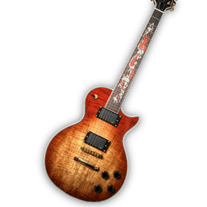 Custom Made Spalted Maple Top Natural Finish LP Style Dragon Inlay 6 Strings Electric Guitar - Image 2