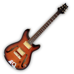 Custom Made Sunburst Hollowbody Piezo Style 6 Strings Electric Guitar