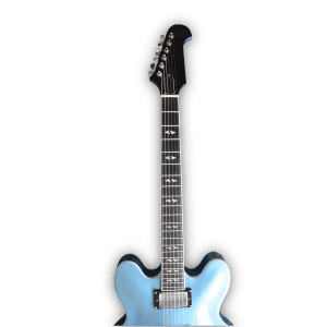 Custom Made Pelham Blue 335 Style Dave Grohl 6 Strings Electric Guitar - Image 3