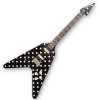 Custom Made Black Dot V Randy Rhoads Style White Polka Dot Electric Guitar