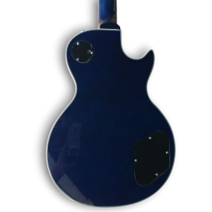 Custom Made Left Handed Flame Maple Top Midnight Blue LP Style 6 Strings Electric Guitar - Image 5