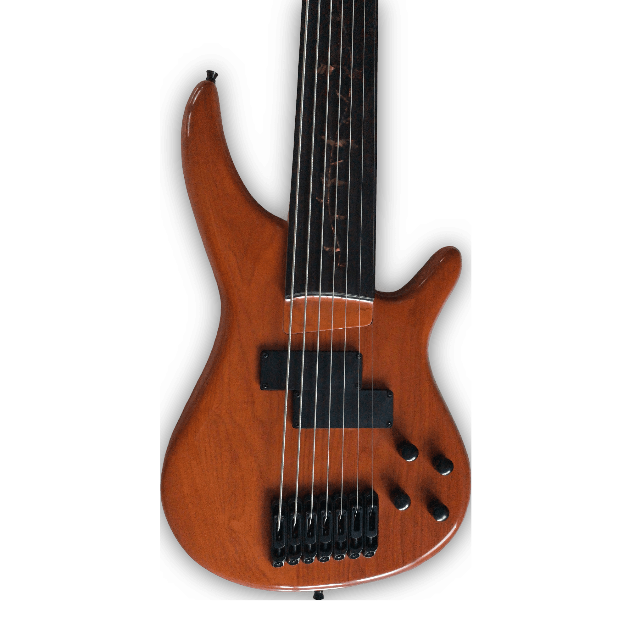 Custom Made Fretless Style Natural Finish 7 Strings Electric Bass