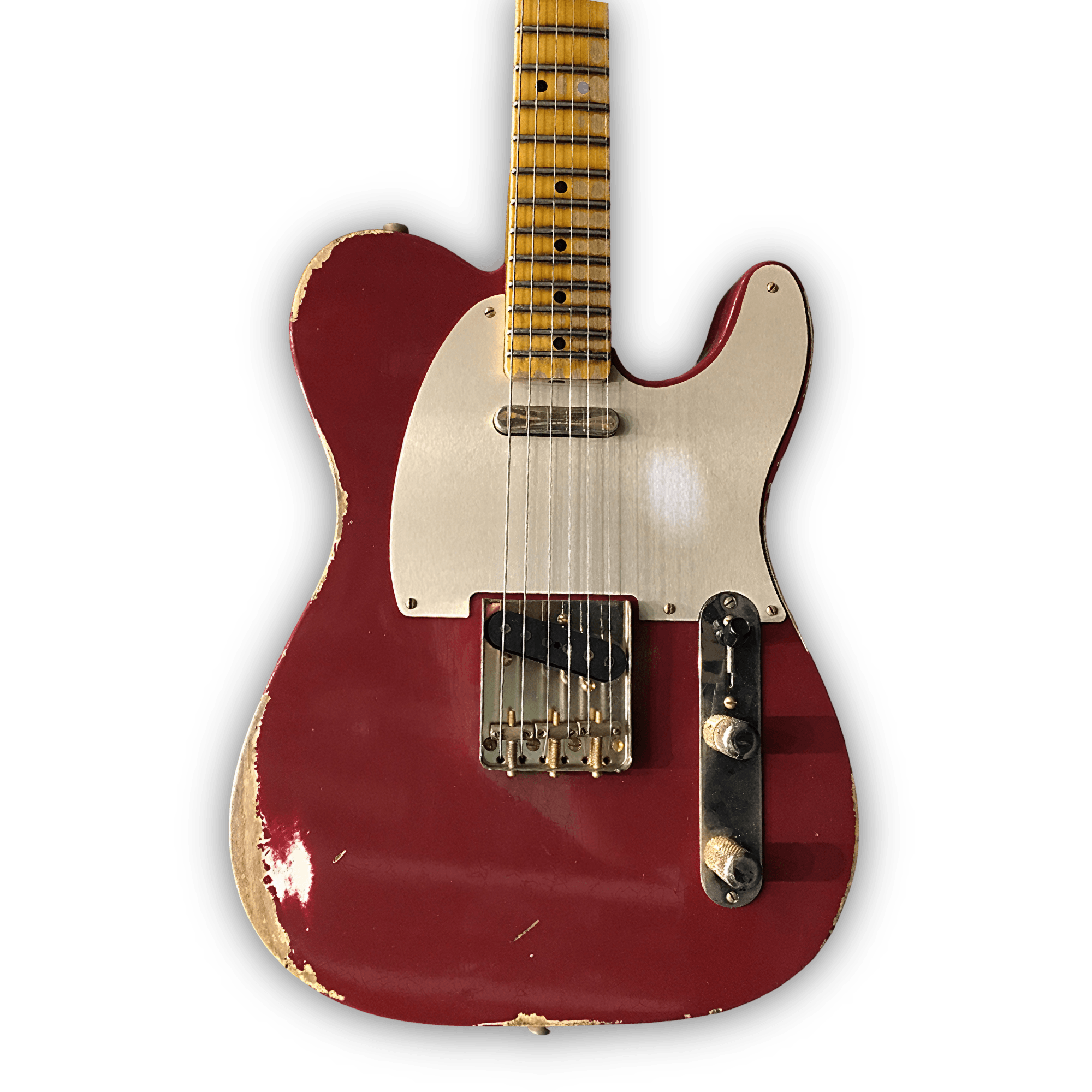 Custom Made Heavy Aged Red Relic Tele Style 6 Strings Electric Guitar