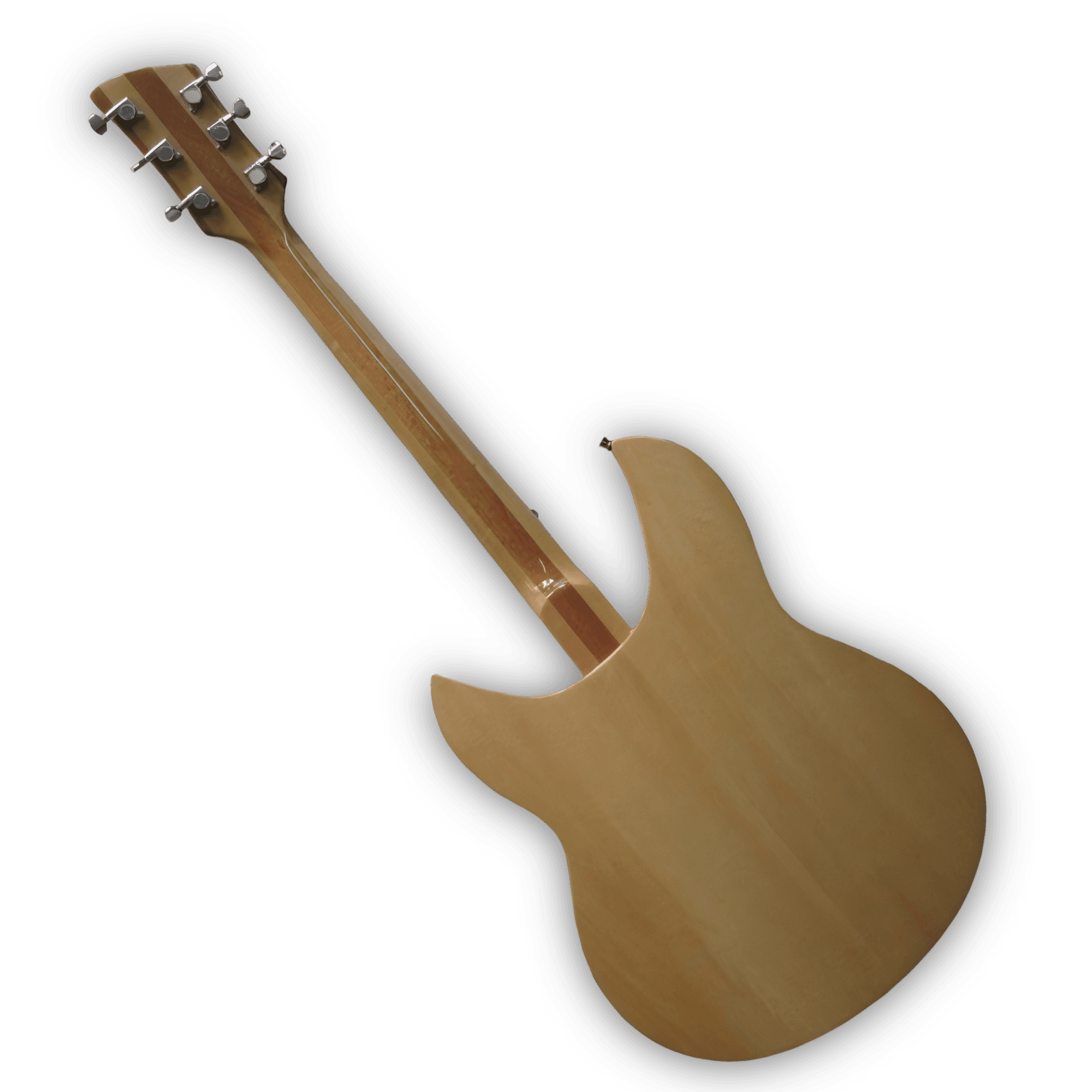 Custom Made Mapleglo Semi-Hollow Body 381 Style 6 String Electric Guitar - Image 4