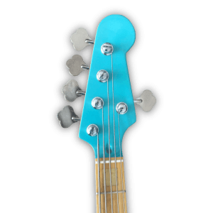 Custom Made Relic Ocean Turquoise Jazz Style 5 Strings Electric Bass - Image 3