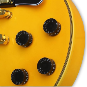 Custom Made Yellow LP Style 6 Strings Electric Guitar - Image 3