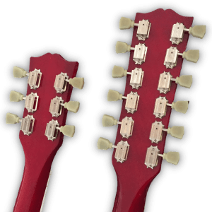Custom Made Cherry Red Don Felder SG Style 1275 Double Neck 12 & 6 Strings Electric Guitar - Image 5