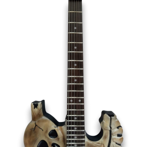 Custom Made Skull and Bones George Lynch Style 6 Strings Electric Guitar - Image 3