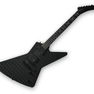 Custom Made James Hetfield Style Explorer Black Diamond Plate Electric Guitar - Image 2