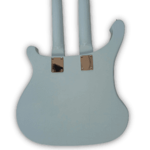 Custom Made Double Neck Sky Blue 4080 Style 4 Strings Bass & 6 Strings Electric Guitar - Image 6
