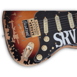 Custom Made Heavy Aged Black Relic Stevie Ray Vaughan SRV Strat Style 6 Strings Electric Guitar - Image 3
