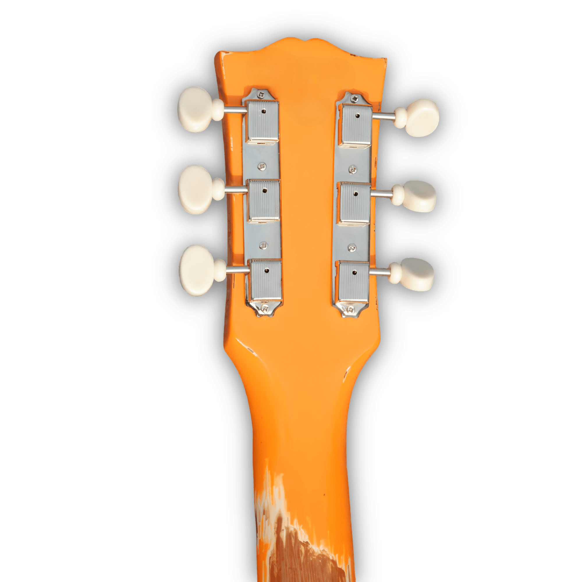Custom Made Relic Orange SG Junior Style 6 Strings Electric Guitar - Image 5