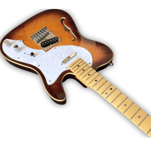 Custom Made Sunburst Tele Thinline Style 6 Strings Electric Guitar - Image 3