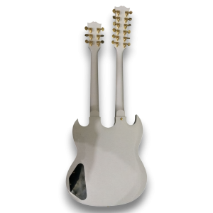 Custom Made Alpine White Don Felder SG Style 1275 Double Neck 12 & 6 Strings Electric Guitar - Image 4
