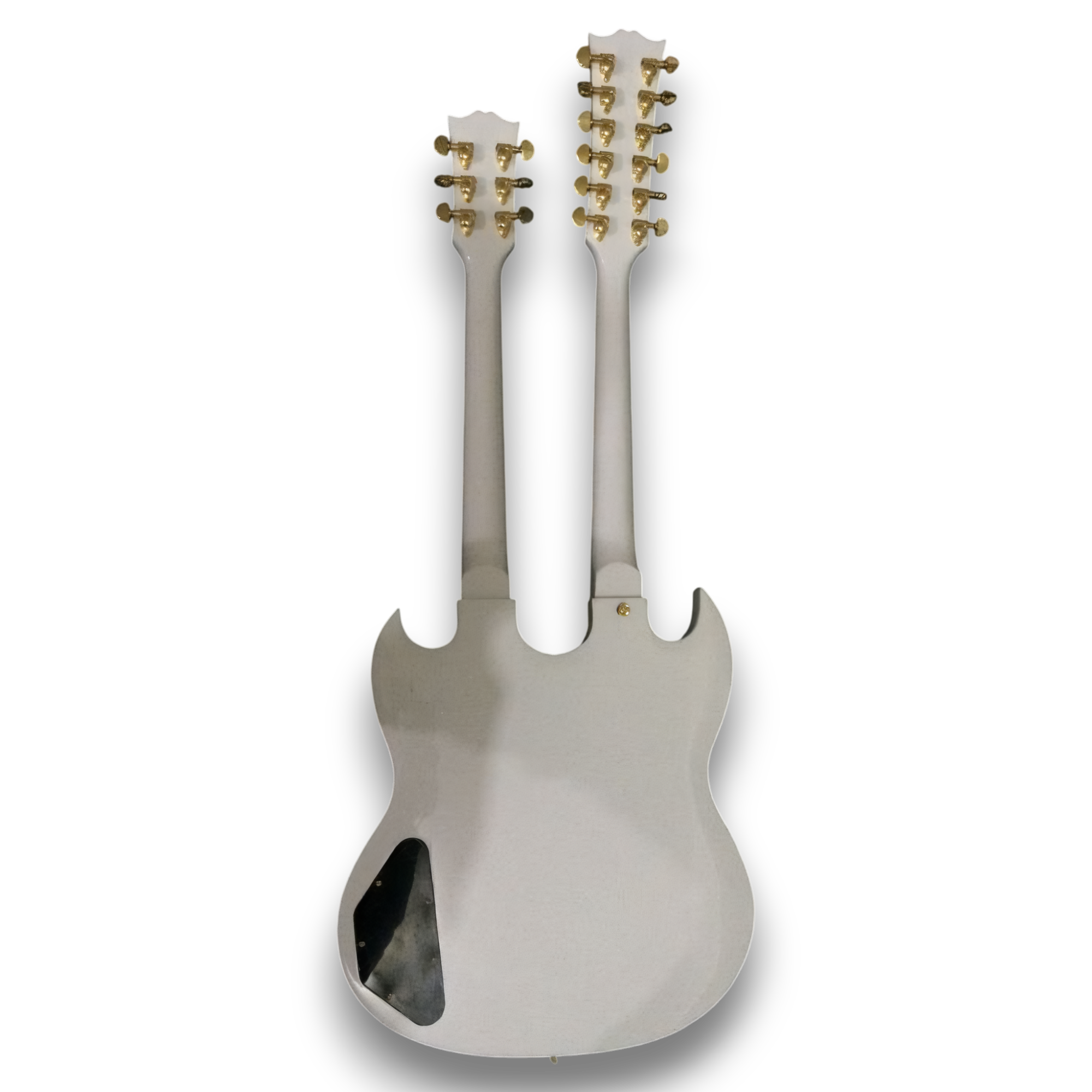 Custom Made Alpine White Don Felder SG Style 1275 Double Neck 12 & 6 Strings Electric Guitar - Image 4