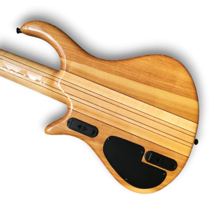 Custom Made Patriot Style Neck-Through-Body Flame Maple Top 6 Strings Electric Bass - Image 6