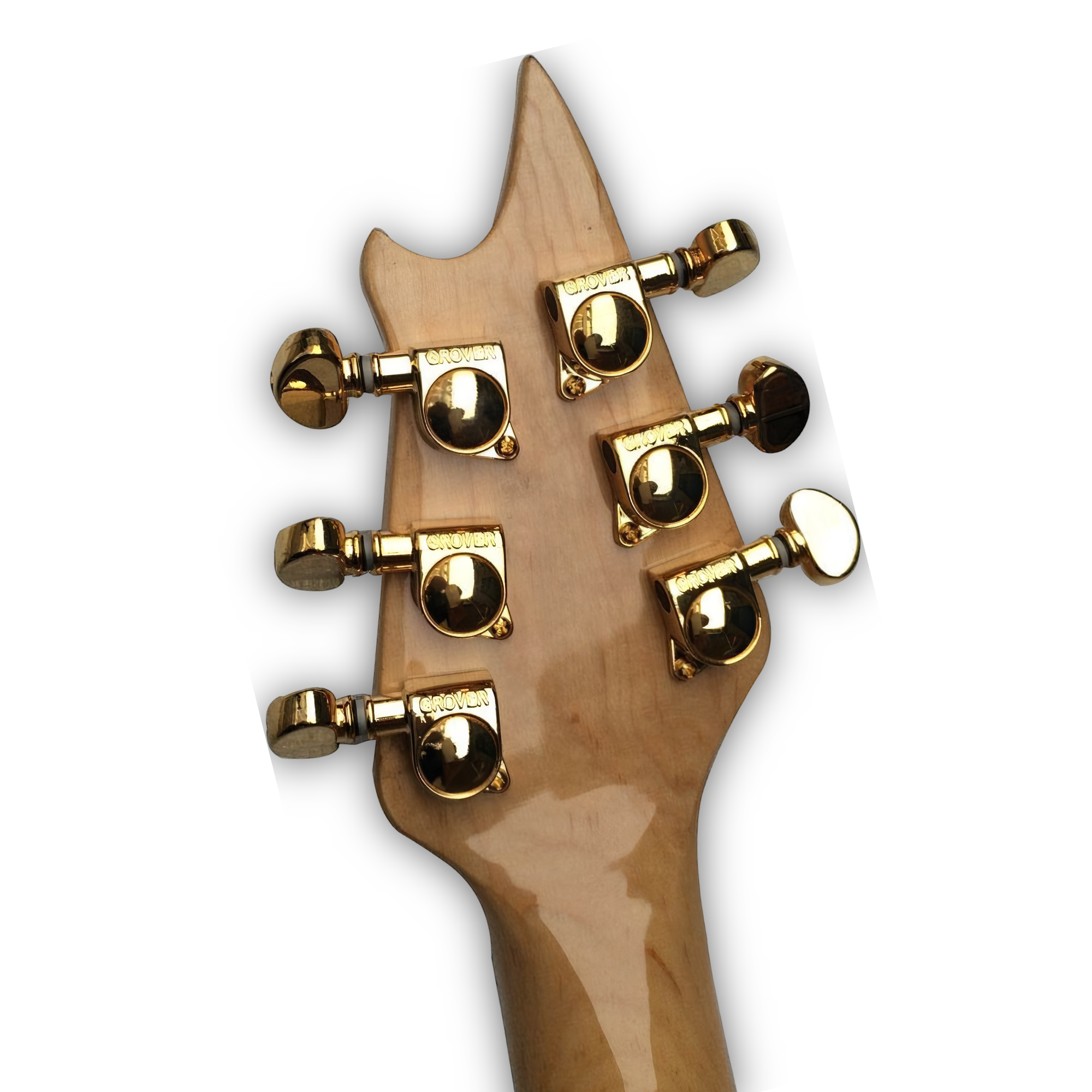 Custom Made Natural Finish Quilted Maple Top LP Style White 6 Strings Electric Guitar - Image 8