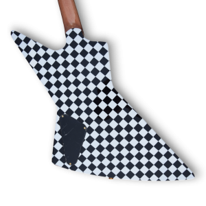 Custom Made Explorer Style Checkerboard Rick Nielsens Electric Guitar - Image 7