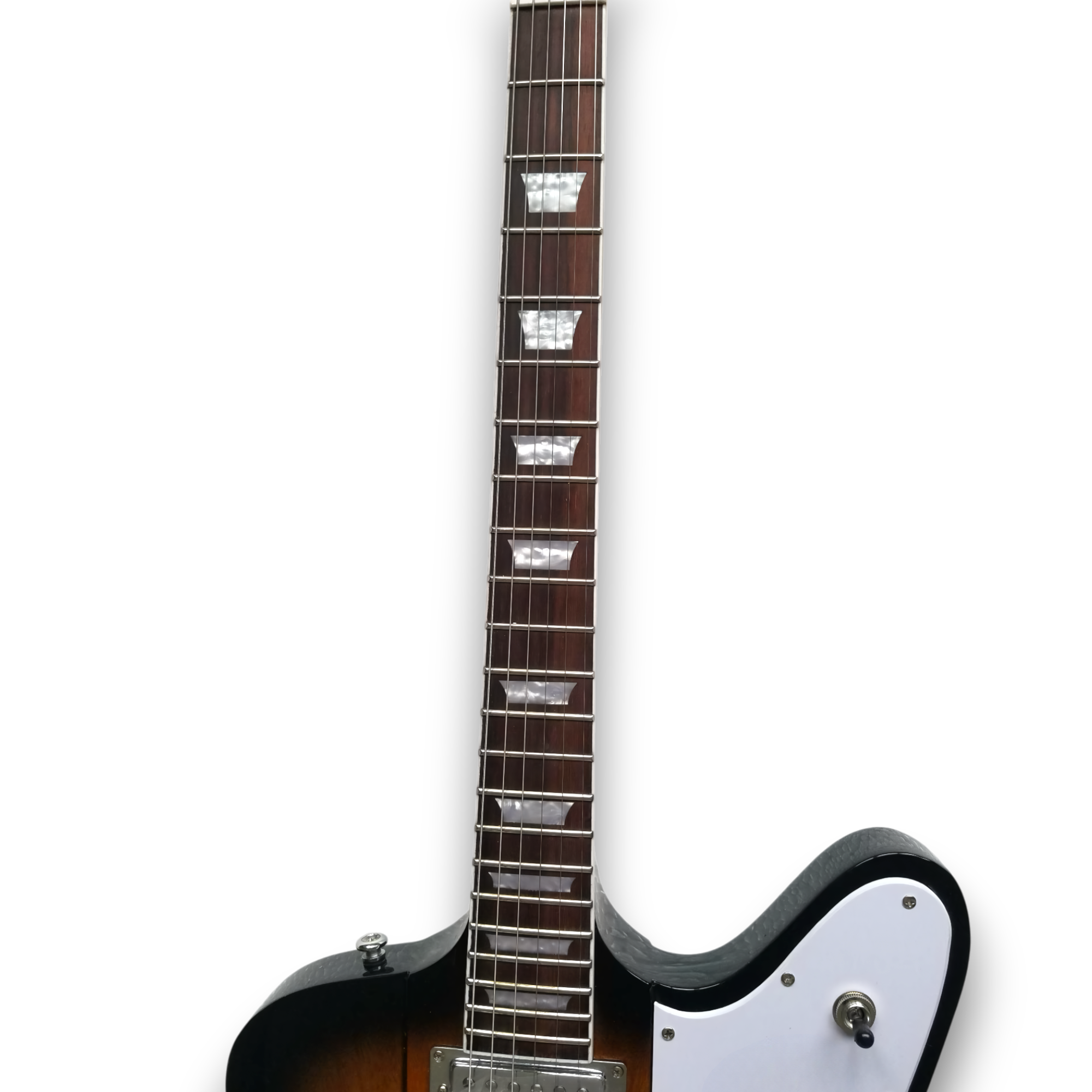 Custom Made Firebird Platypus Style Tobacco Sunburst Flame Maple Top Electric Guitar - Image 4