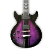 Custom Made Purple Burst Left Handed Double Cutaway Style 6 Strings Electric Guitar