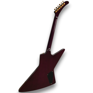 Custom Made Left Handed Flame Maple Top Purple Explorer Style 6 Strings Electric Guitar - Image 5
