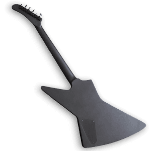 Custom Made James Hetfield Diamond Plate Style Explorer Black Electric Guitar - Image 5