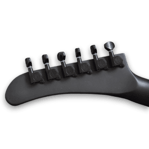 Custom Made James Hetfield Diamond Plate Style Explorer Black Electric Guitar - Image 7