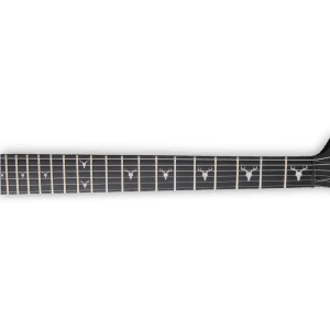 Custom Made James Hetfield Diamond Plate Style Explorer Black Electric Guitar - Image 3
