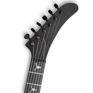 Custom Made James Hetfield Diamond Plate Style Explorer Black Electric Guitar - Image 4