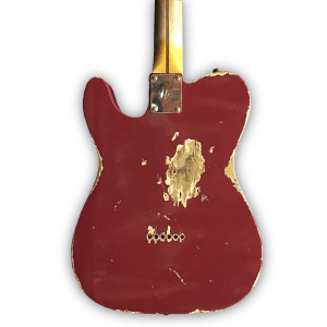 Custom Made Heavy Aged Red Relic Tele Style 6 Strings Electric Guitar - Image 4